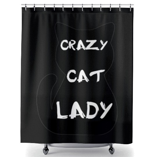 Crazy cat lady Shower Curtains