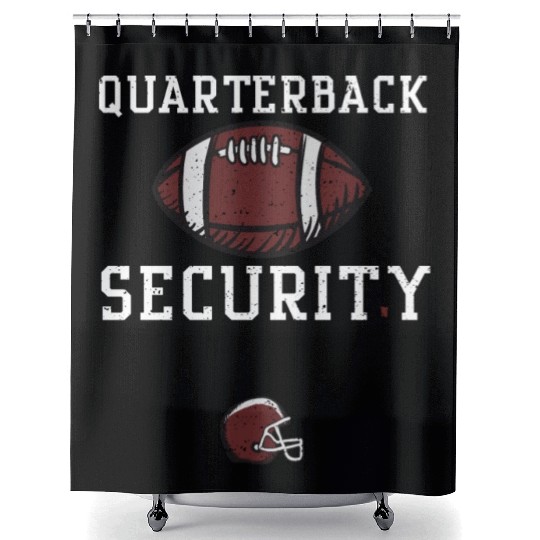 Quarterback Security - Football Shower Curtains
