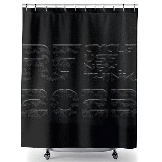 Earth Day Recycle Use New Thing Shower Curtains