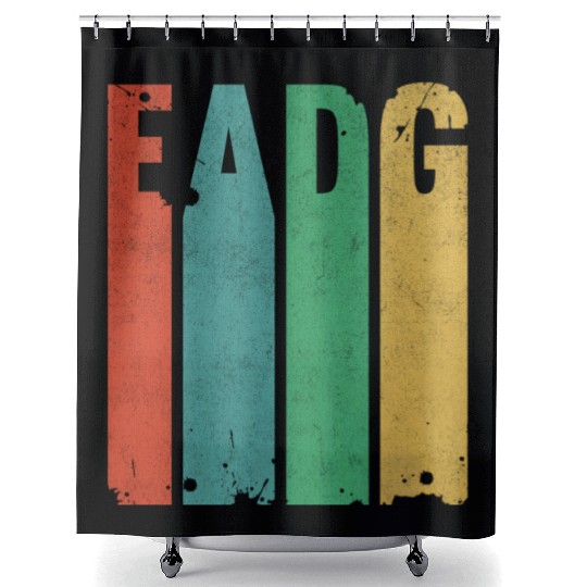 Bass Guitar Eadg Design For A Bass Player Shower Curtains