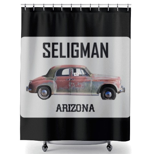 Old car city of Seligman in Arizonna, US Route 66 Shower Curtains