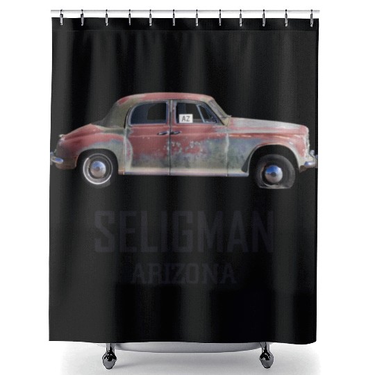 Old car city of Seligman in Arizonna, US Route 66 Shower Curtains