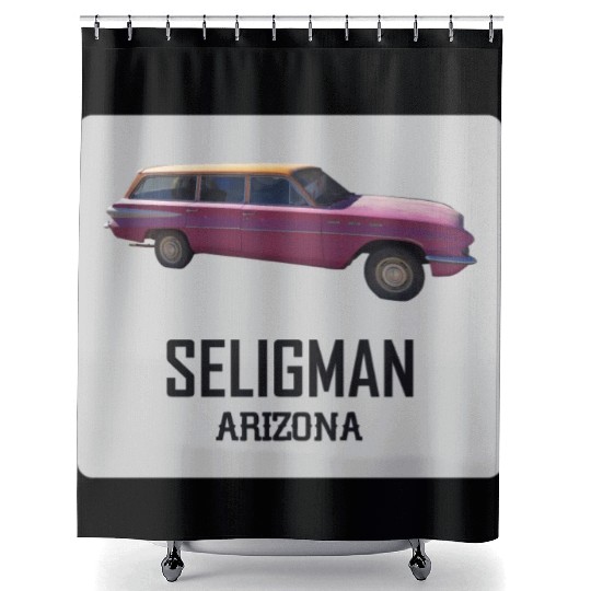 Old car city of Seligman in Arizonna, US Route 66 Shower Curtains