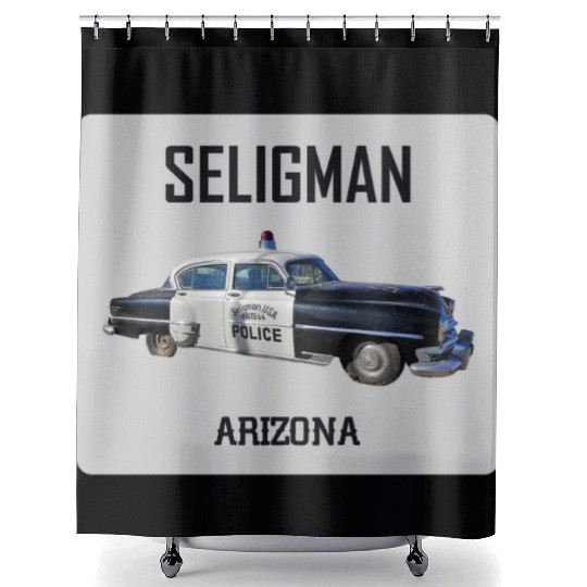 Old car city of Seligman in Arizonna, US Route 66 Shower Curtains