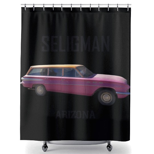 Old car city of Seligman in Arizonna, US Route 66 Shower Curtains