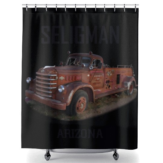 Old car city of Seligman in Arizonna, US Route 66 Shower Curtains