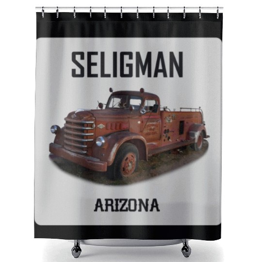 Old car city of Seligman in Arizonna, US Route 66 Shower Curtains