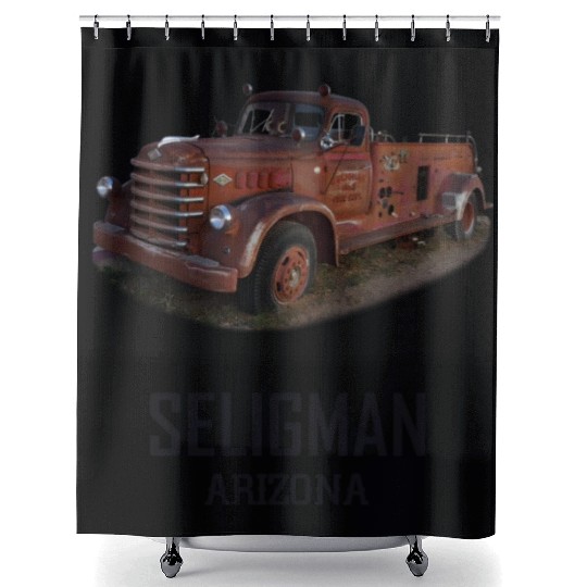 Old car city of Seligman in Arizonna, US Route 66 Shower Curtains
