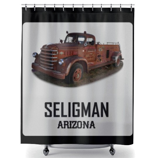 Old car city of Seligman in Arizonna, US Route 66 Shower Curtains