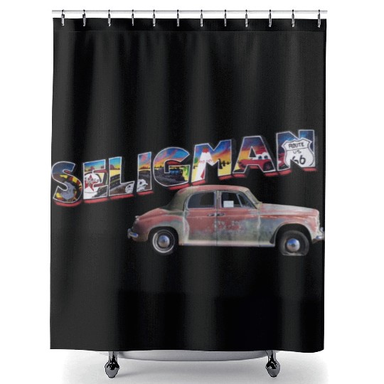 Old car city of Seligman in Arizonna, US Route 66 Shower Curtains