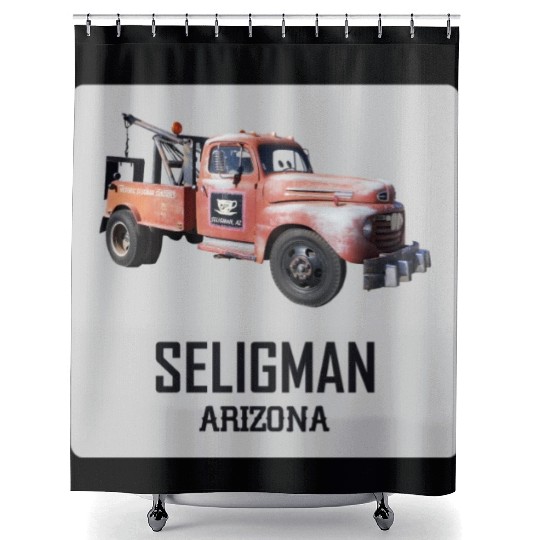 Old car city of Seligman in Arizonna, US Route 66 Shower Curtains