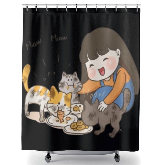 Crazy Cat Lady is My Destiny Shower Curtains