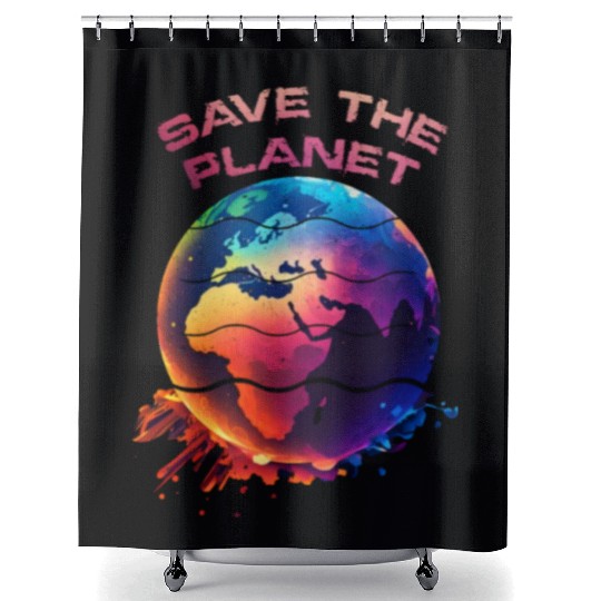 Save the Planet Nature Environment Earth Shower Curtains