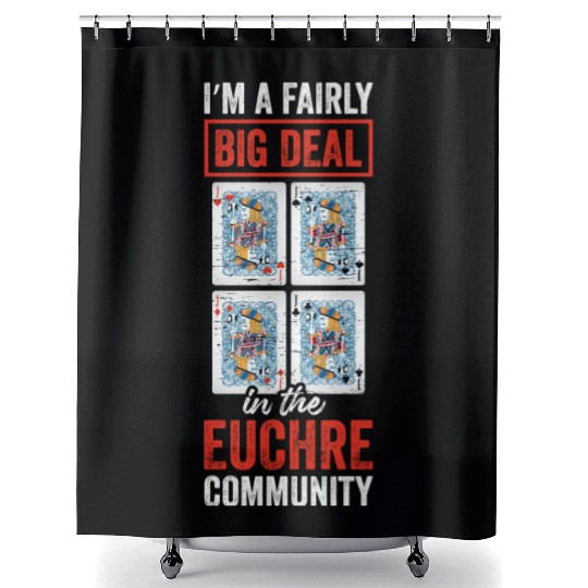 Euchre Community Card Game Player Poker Euchre Shower Curtains