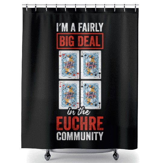 Euchre Community Card Game Player Poker Euchre Shower Curtains