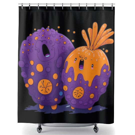 crazy carrot Shower Curtains