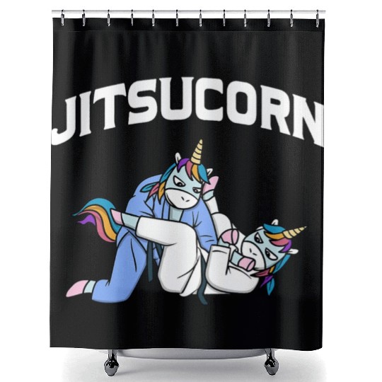 Jitsucorn Jiu Jitsu Unicorn MMA BJJ Judo 1 Shower Curtains