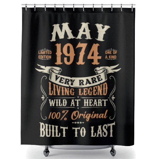 May 1974 Birthday Surprise Shower Curtains