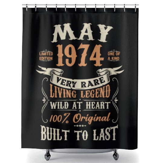 May 1974 Birthday Surprise Shower Curtains
