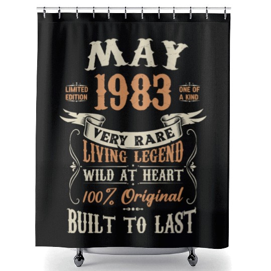 May 1983 Birthday Surprise Shower Curtains
