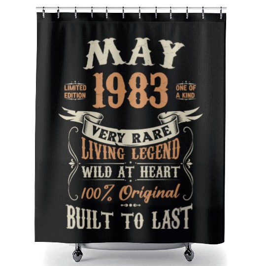 May 1983 Birthday Surprise Shower Curtains