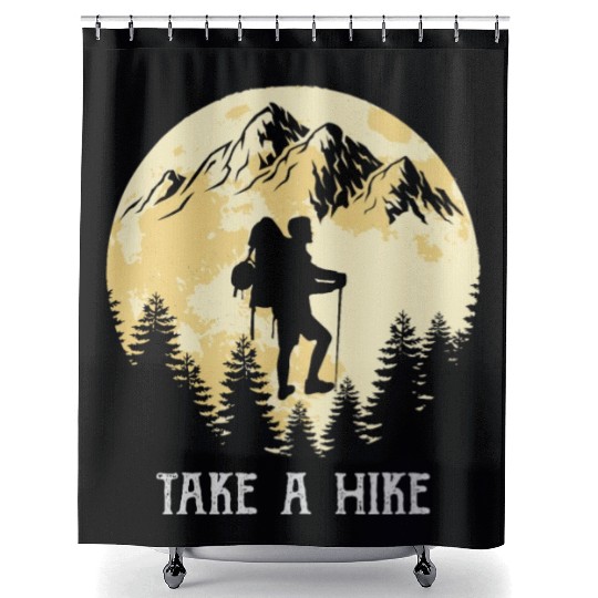 Take a Hike Wanderlust Hiking Shower Curtains