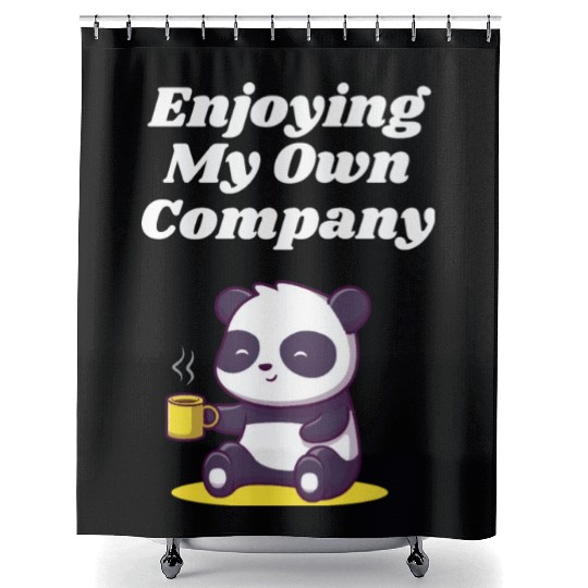 Enjoying My Own Company Sarcastic Introvert Sarcas Shower Curtains