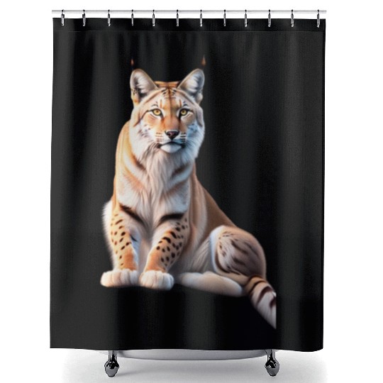 Majestic Cheetah Portrait Design Shower Curtains