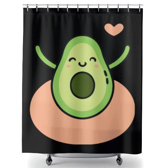 The Joyful Avocado Shower Curtains
