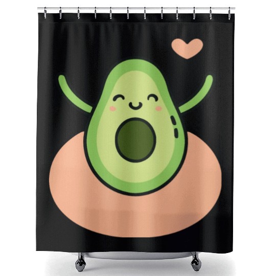 The Joyful Avocado Shower Curtains