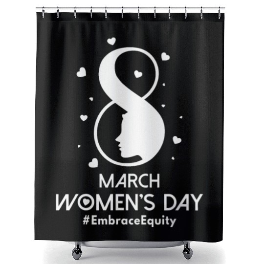 International Women's Day 2023 8 March IWD Embrace Shower Curtains