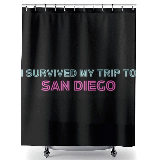 I Survived My Trip to SAN DIEGO Travel Shower Curtains