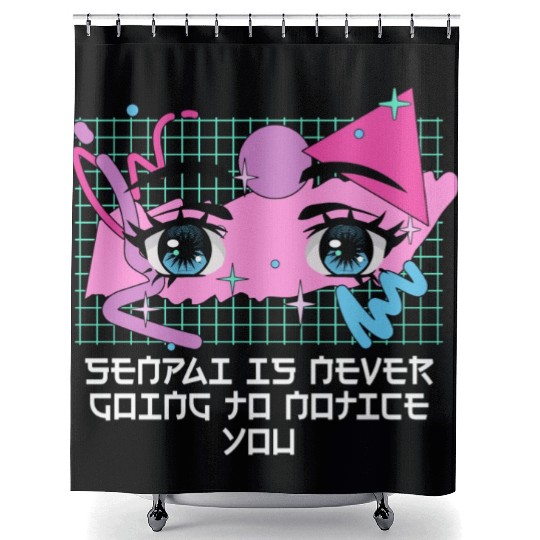 Senpai Is Never Going to Notice You Anime Funny Ma Shower Curtains