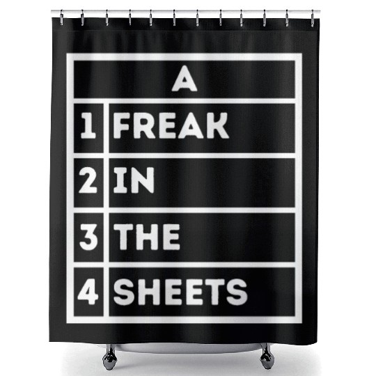Freak In The Sheets Excel Sheet Spreadsheet Funny Shower Curtains