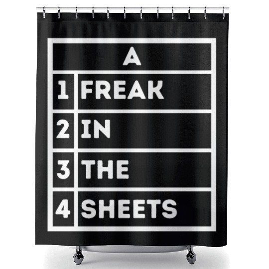 Freak In The Sheets Excel Sheet Spreadsheet Funny Shower Curtains