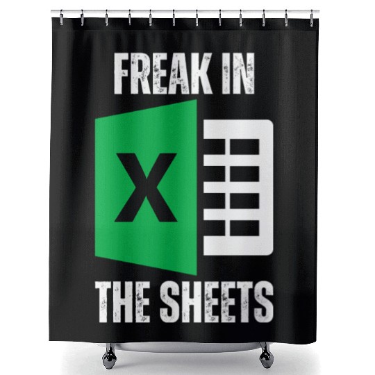 Freak In The Sheets Spreadsheet Funny Excel Sheet Shower Curtains