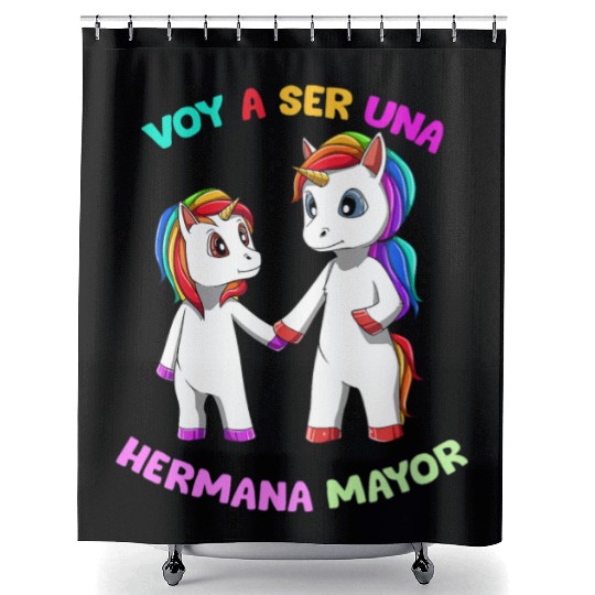 Kids Big Sister Unicorn Pregnancy Gift Brothers Shower Curtains