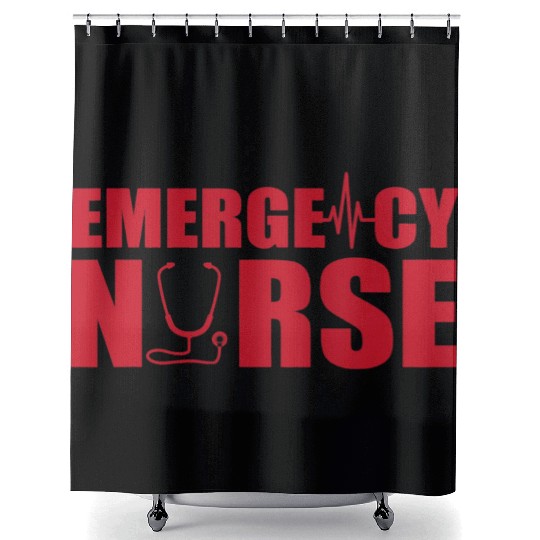 Great ER Nurse Apparel RN Nursing Emergency Nurses Shower Curtains