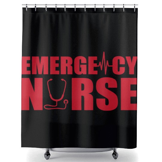 Great ER Nurse Apparel RN Nursing Emergency Nurses Shower Curtains