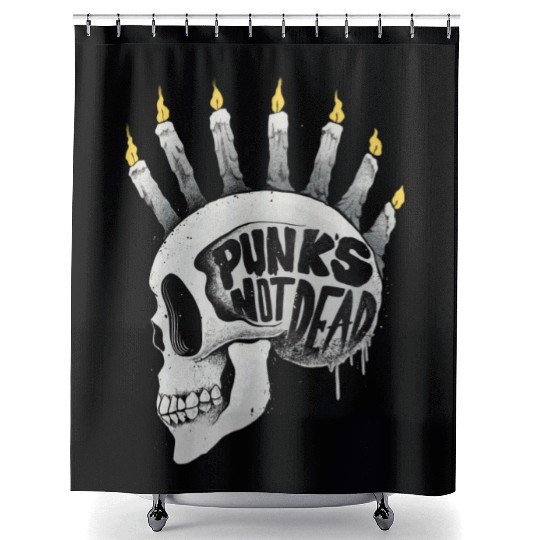 Punk Skull Shower Curtains