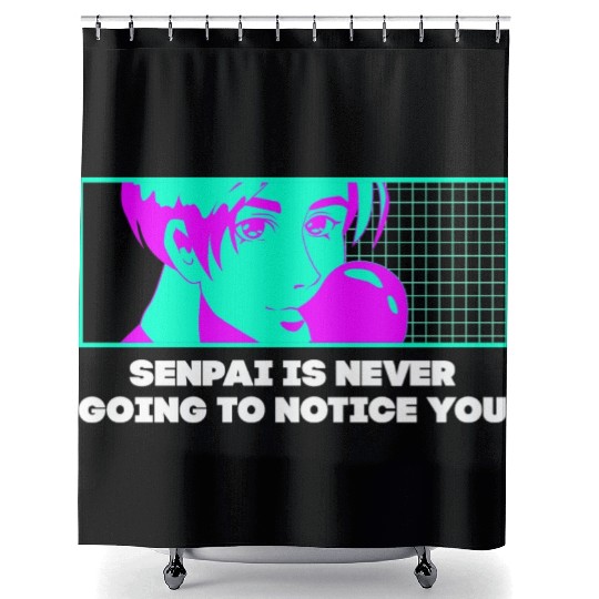 Senpai Is Never Going to Notice You Anime Funny Ma Shower Curtains