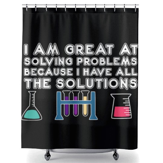 Funny Science Laboratory Chemist Technician Shower Curtains