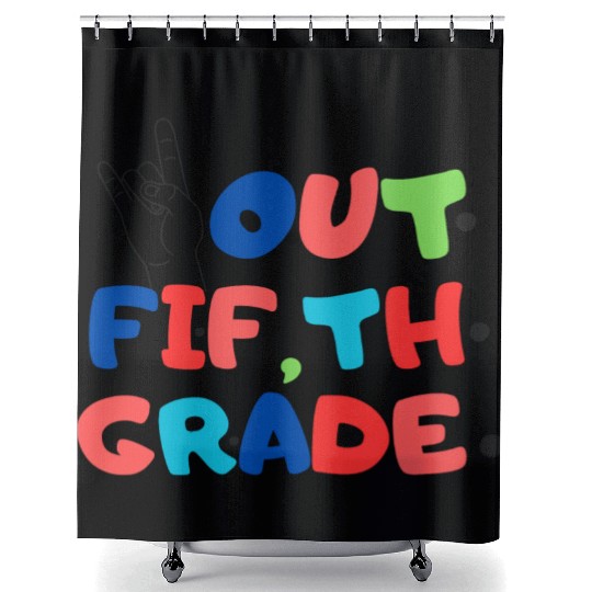happy last day of school teacher students graduati Shower Curtains