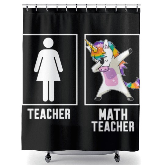 Teacher Vs Math Teacher Shower Curtains
