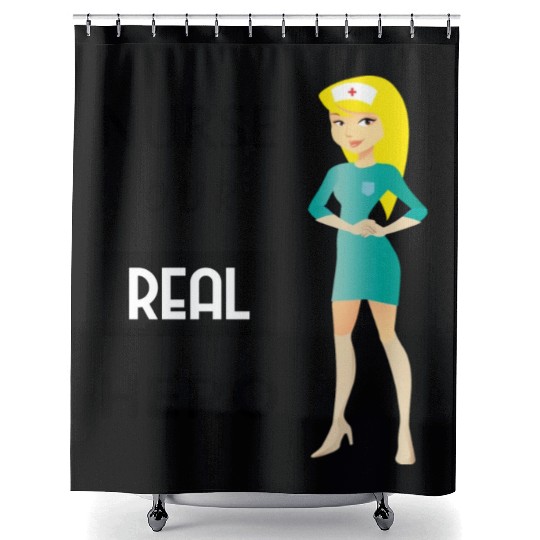 Nurse Aur Real Hero Cartoon Shower Curtains
