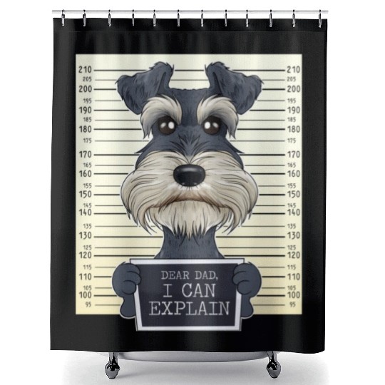 Miniature Schnauzer Dad I Miniature Schnauzer Shower Curtains