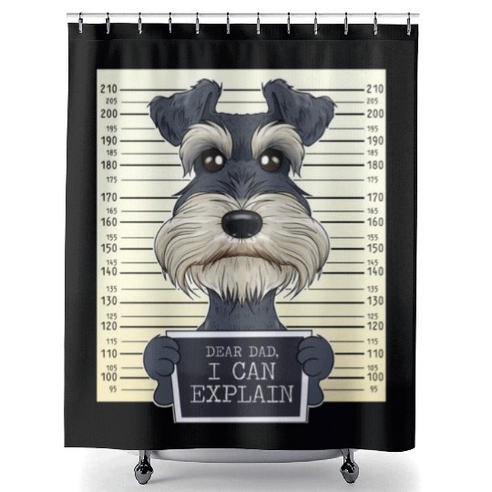 Miniature Schnauzer Dad I Miniature Schnauzer Shower Curtains