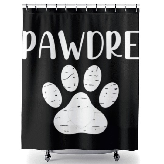 Funny Dog Dad Pawdre Shower Curtains