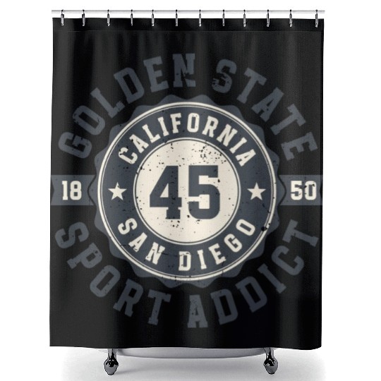 California Golden State San Diego Sport Addict Shower Curtains