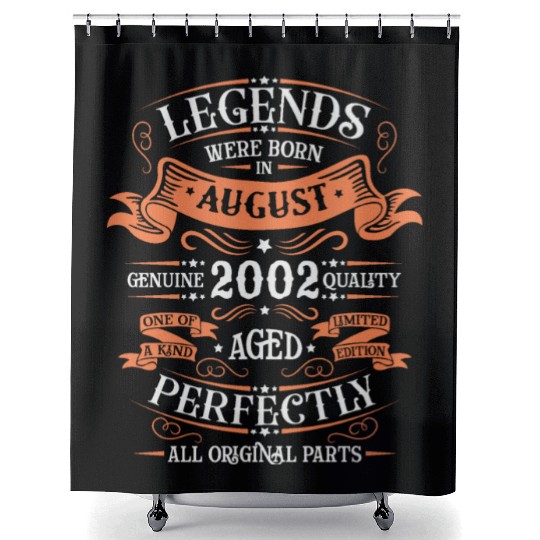 August 2002 anniversary 2002 legends August Shower Curtains
